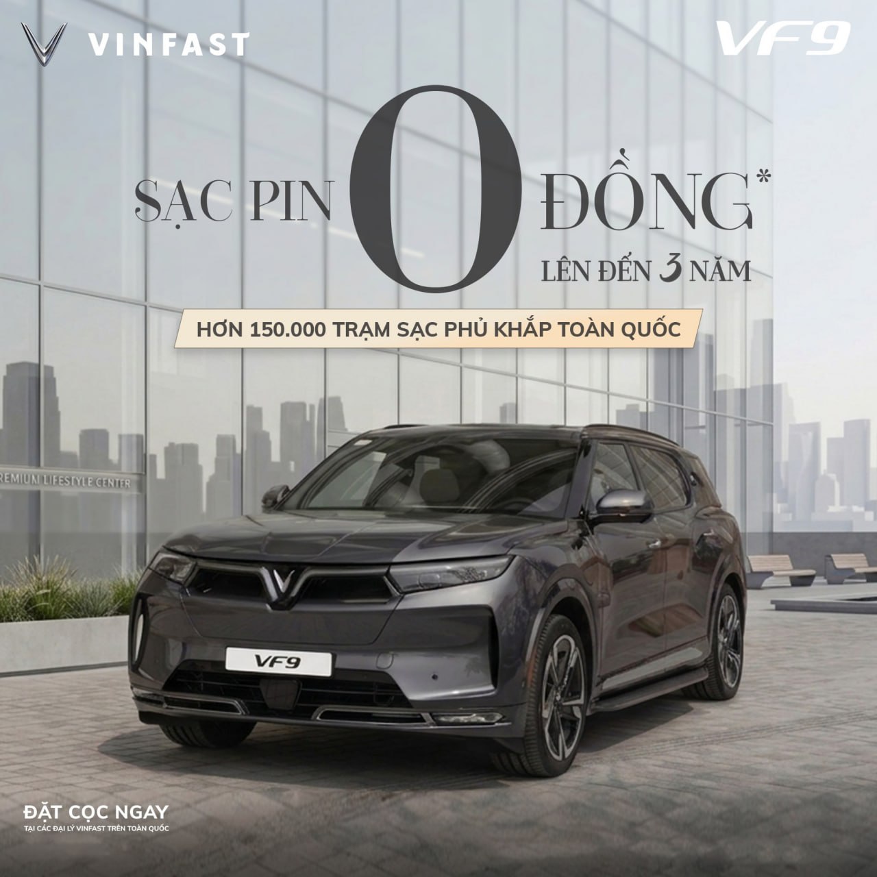 sạc pin 0 đồng VinFast VF 9